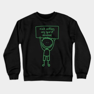 Rick astley (funny design) Crewneck Sweatshirt